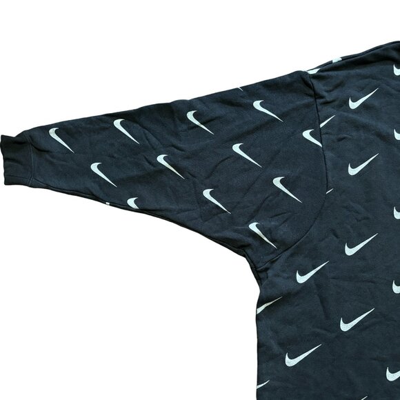 NIKE Rally Metallic Swoosh Crewneck Sweatshirt Dolman sleeve Oversized SZ XL - Picture 5 of 12